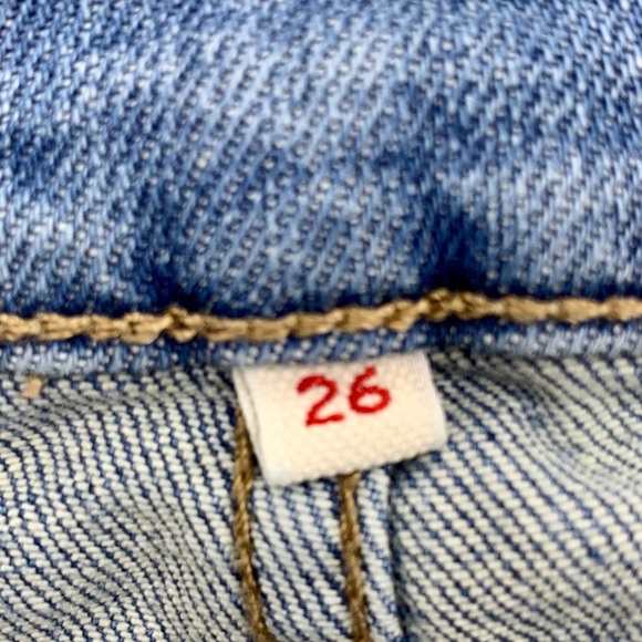 Levi's Embroidered Cutoff Shorts High Rise Denim - Picture 6 of 6